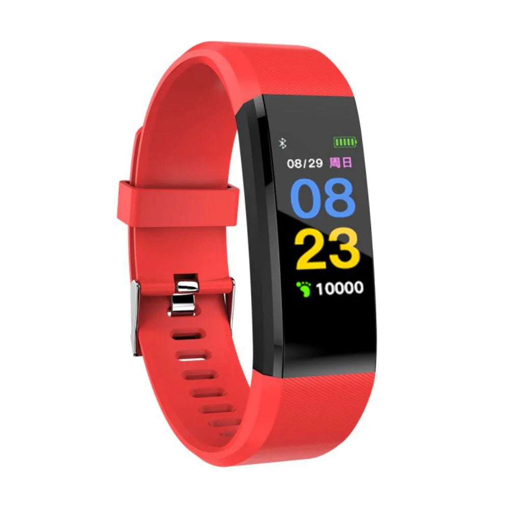 Fitness Tracker HR Heart Rate Monitor Sleep Monitor Unisex Red Smart Bracelet, 0.96"