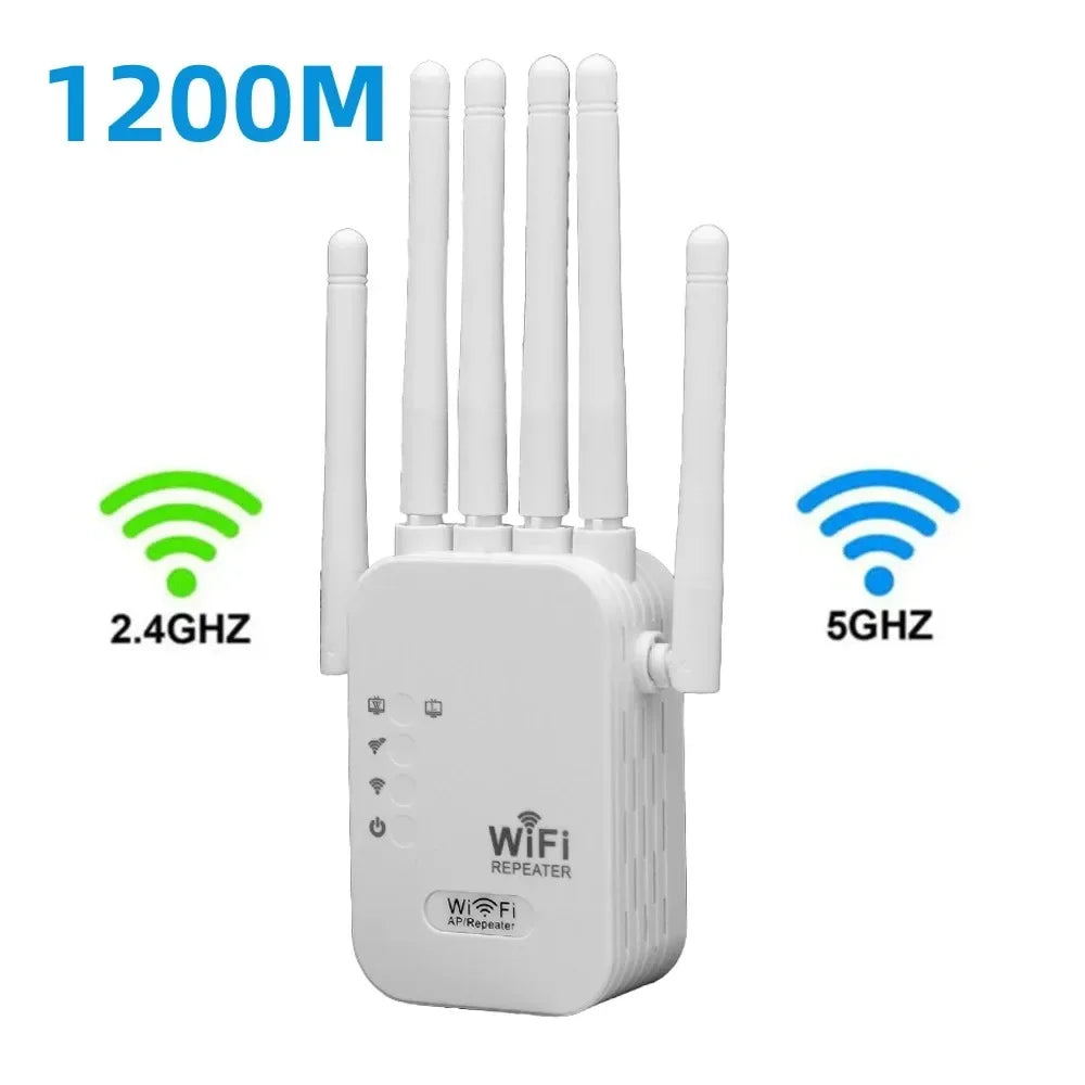 1200Mbps Wireless Wifi Repeater 2.4G 5G Dual Band Wifi Router Wifi Signal Extender Long Range Wifi Amplifier WIFI Booster