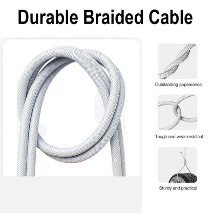 USB-C Nylon Braided Type-C Fast Charging Cable for Iphone16/15, Samsung S24/23/22, Ipad Pro, Car Charging Cable Support Carplay.