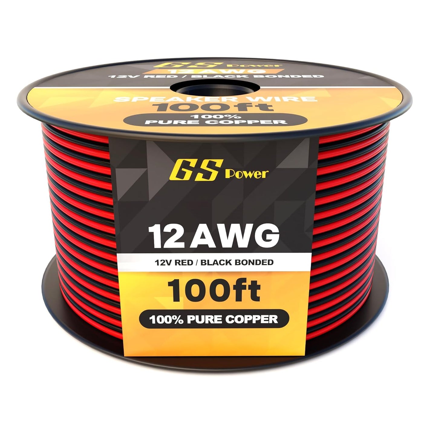 GS Power 16 Gauge Wire (16 AWG) - 100 Foot, Pure Copper, Stranded Electrical Wiring for Speaker, Automotive, Trailer, Stereo and Home Theater Applications - Red/Black