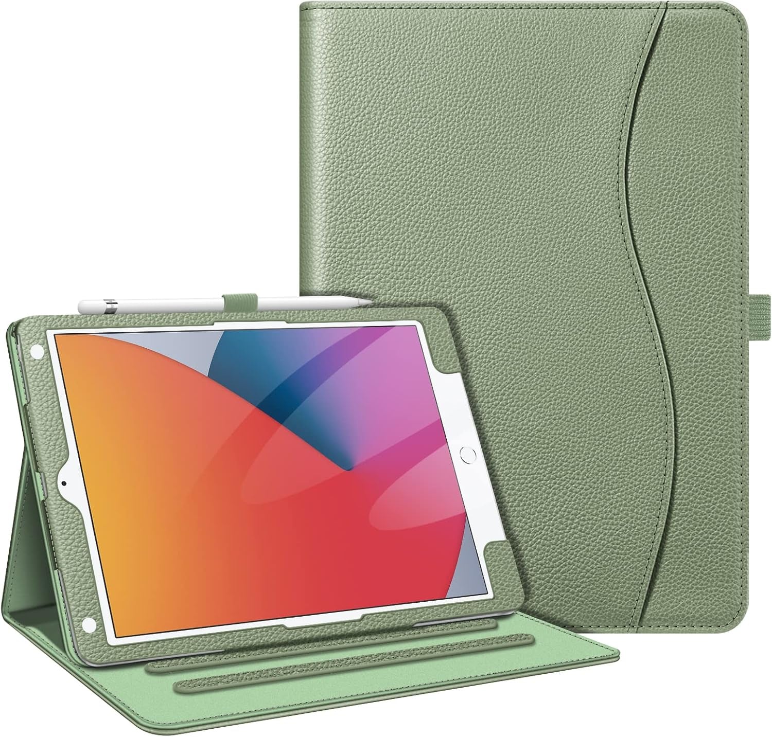 Fintie Case for Ipad 9Th / 8Th / 7Th Generation (2021/2020/2019) 10.2 Inch - [Corner Protection] Multi-Angle Viewing Stand Cover with Pocket & Pencil Holder, Auto Sleep Wake, Ocean Marble