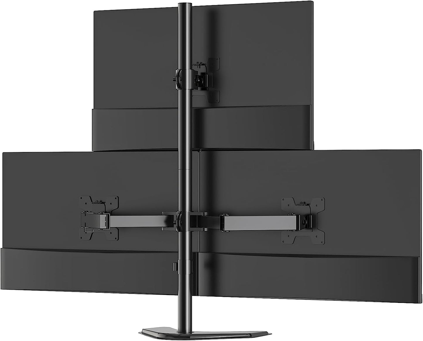 WALI Single Monitor Stand for 13-32 Inch Computer Screens, Freestanding Single Monitor Arm Desk Mount, Universal VESA Monitor Mount 75X75/100X100Mm, Adjustable Height and Angle, (MF001), Black