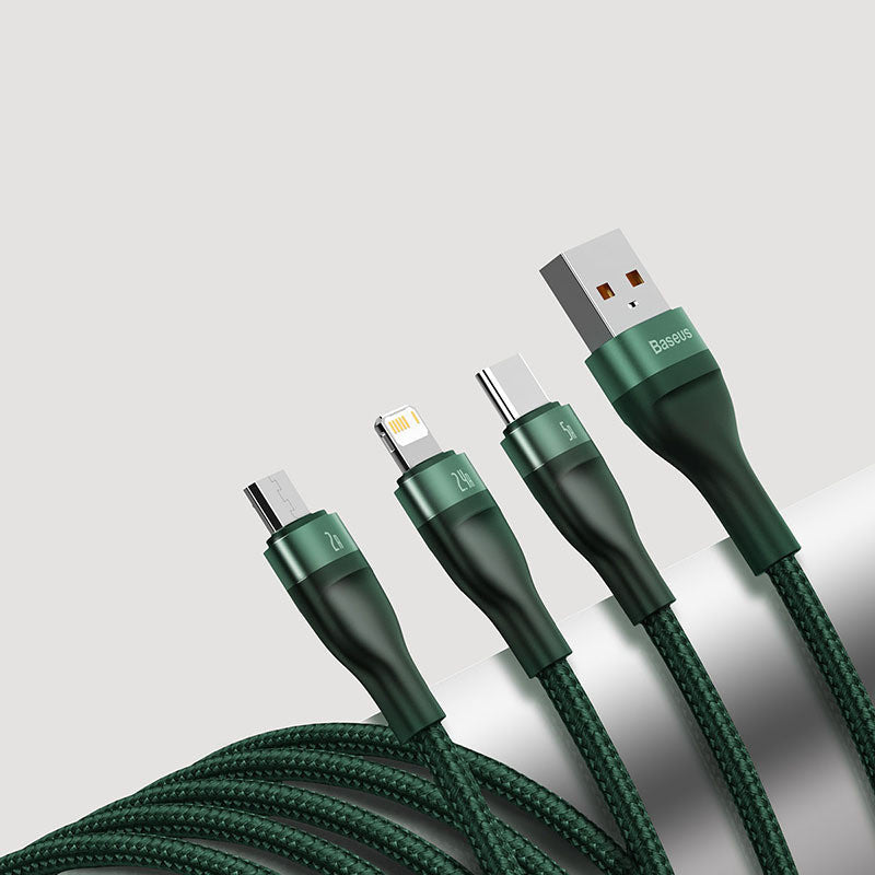 Fast Charging Data Cable USB Three-Port Mobile Phone Charging Cable