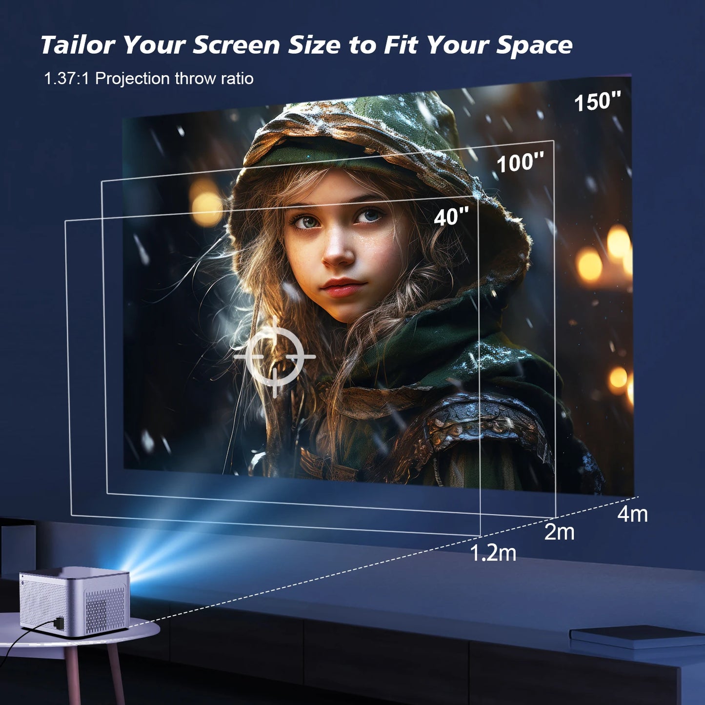 Magcubic 580ANSI Auto Focus Projector Android 11 4K 1080P Wifi6 Voice Control Allwinner H713 BT5.0 Home Cinema HY350 Pro