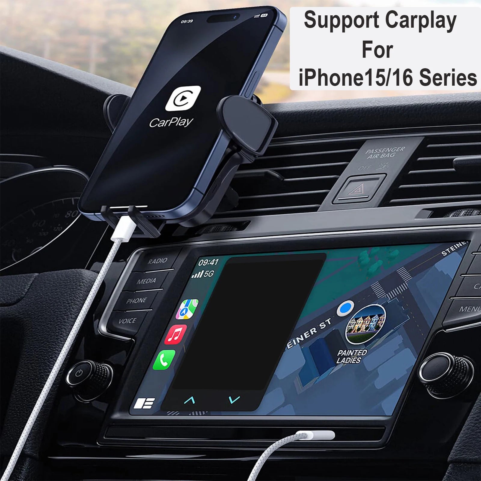 USB-C Nylon Braided Type-C Fast Charging Cable for Iphone16/15, Samsung S24/23/22, Ipad Pro, Car Charging Cable Support Carplay.