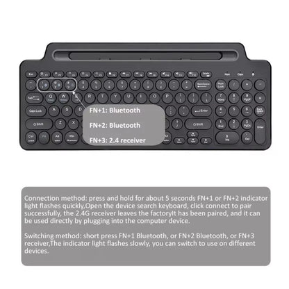 Upgrade your typing game with our 2.4G Wireless Bluetooth Keyboard featuring a touchpad and card slot – perfect for laptops, tablets, and gaming on Android, iOS, and iPad!