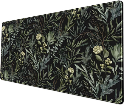 Desk Mat XXL Mouse Pad, Pink Rose Gold Leopard Print Office Supplies and Accessories Decor for Women 31.5X15.75In,Stitched Edges Smooth Non-Slip Bottom, Large Pad