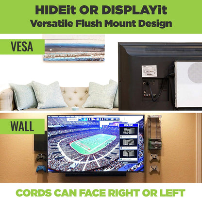 Hideit Mounts X1S Wall Mount for Xbox One S - Patented in 2019, Made in USA - White Steel Mount for Xbox One S to Safely Store Your Xbox One S on Wall near or behind TV