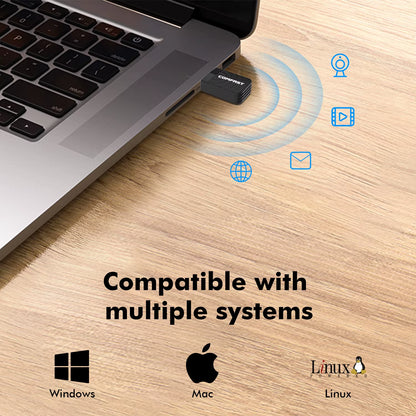 Comfast 650M/1300Mbps Wifi Adapter 2.4G&5.8G Wireless Network Card 11AC Wifi USB Adaptador Laptop PC Wifi Receiver Win 7 8 10 11