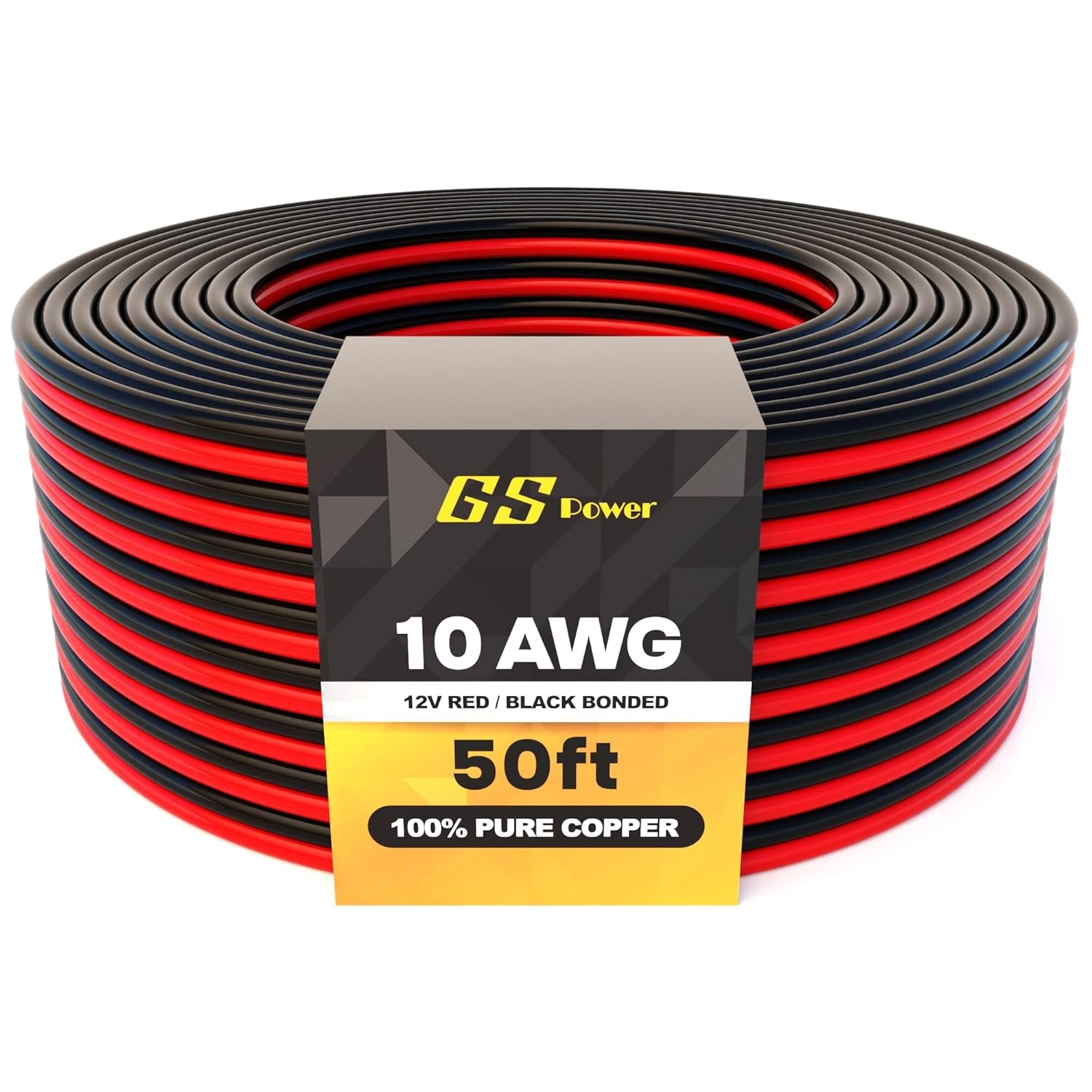 GS Power 16 Gauge Wire (16 AWG) - 100 Foot, Pure Copper, Stranded Electrical Wiring for Speaker, Automotive, Trailer, Stereo and Home Theater Applications - Red/Black