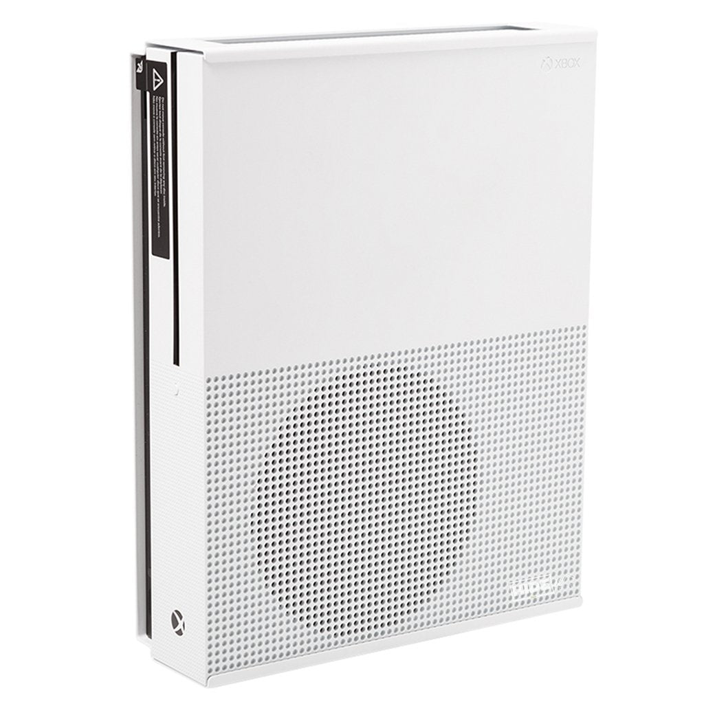 Hideit Mounts X1S Wall Mount for Xbox One S - Patented in 2019, Made in USA - White Steel Mount for Xbox One S to Safely Store Your Xbox One S on Wall near or behind TV