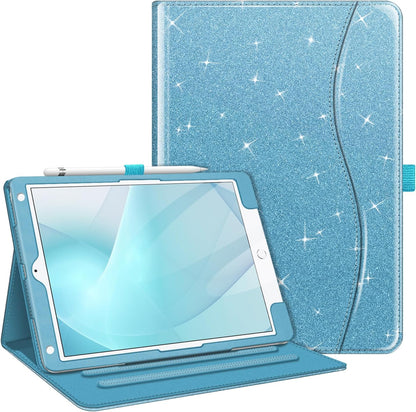 Fintie Case for Ipad 9Th / 8Th / 7Th Generation (2021/2020/2019) 10.2 Inch - [Corner Protection] Multi-Angle Viewing Stand Cover with Pocket & Pencil Holder, Auto Sleep Wake, Ocean Marble
