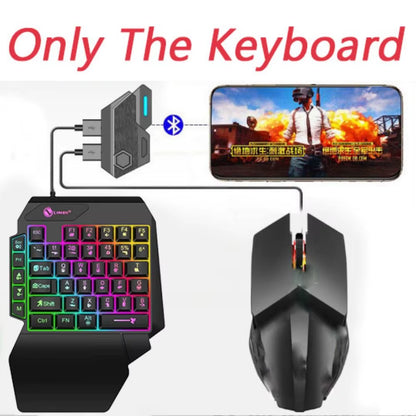 Light Up Your Game with the Mini One-Handed USB Keyboard! Perfect for Gaming on the Go!