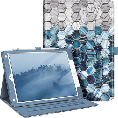 Fintie Case for Ipad 9Th / 8Th / 7Th Generation (2021/2020/2019) 10.2 Inch - [Corner Protection] Multi-Angle Viewing Stand Cover with Pocket & Pencil Holder, Auto Sleep Wake, Ocean Marble