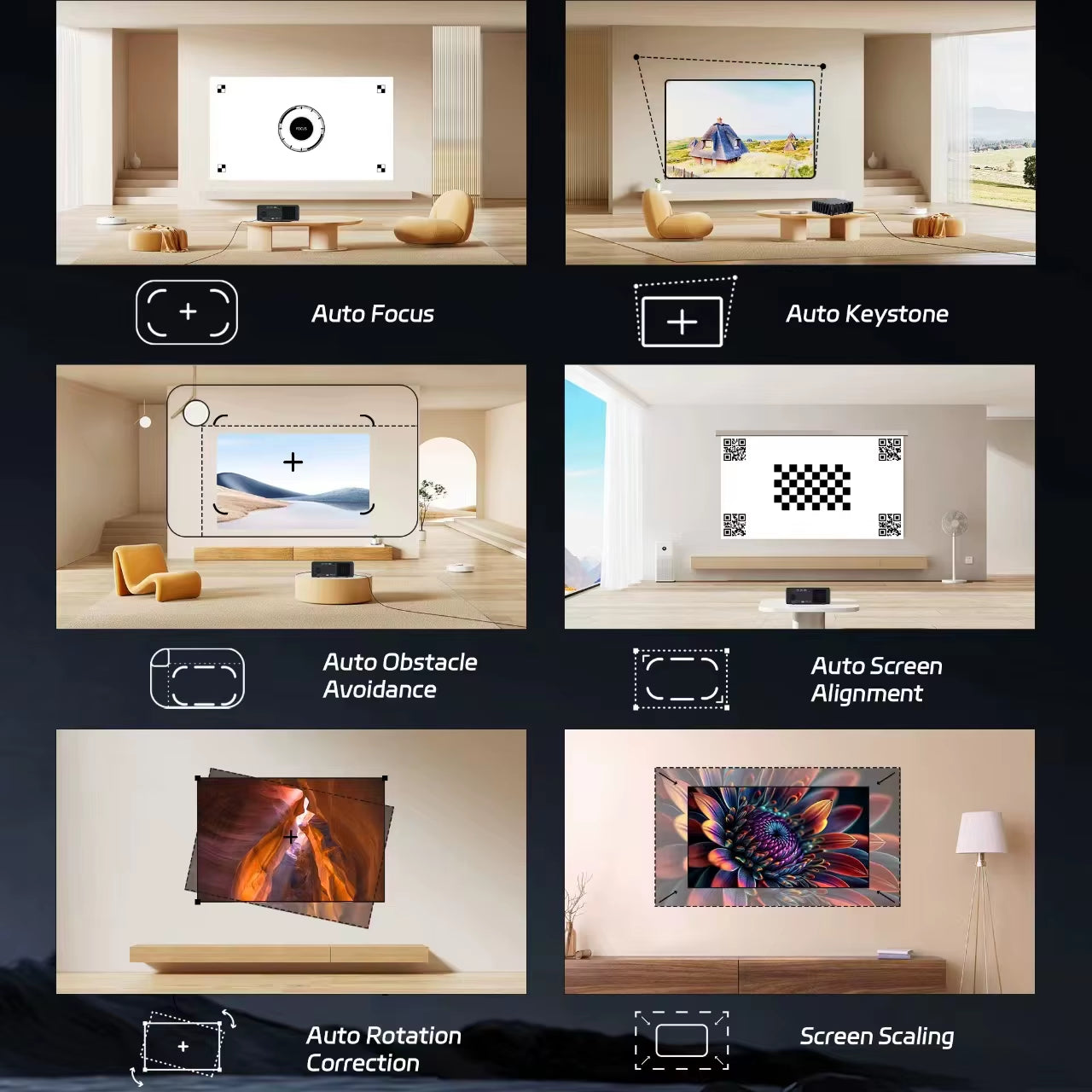 Dess C4 PRO 1080P Projector Full HD 4K 1200ANSI Projectors Video Smart TV for Home 32GB Movie Theater Beamer