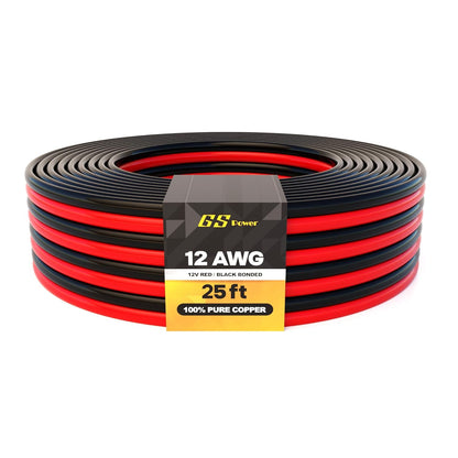 GS Power 16 Gauge Wire (16 AWG) - 100 Foot, Pure Copper, Stranded Electrical Wiring for Speaker, Automotive, Trailer, Stereo and Home Theater Applications - Red/Black