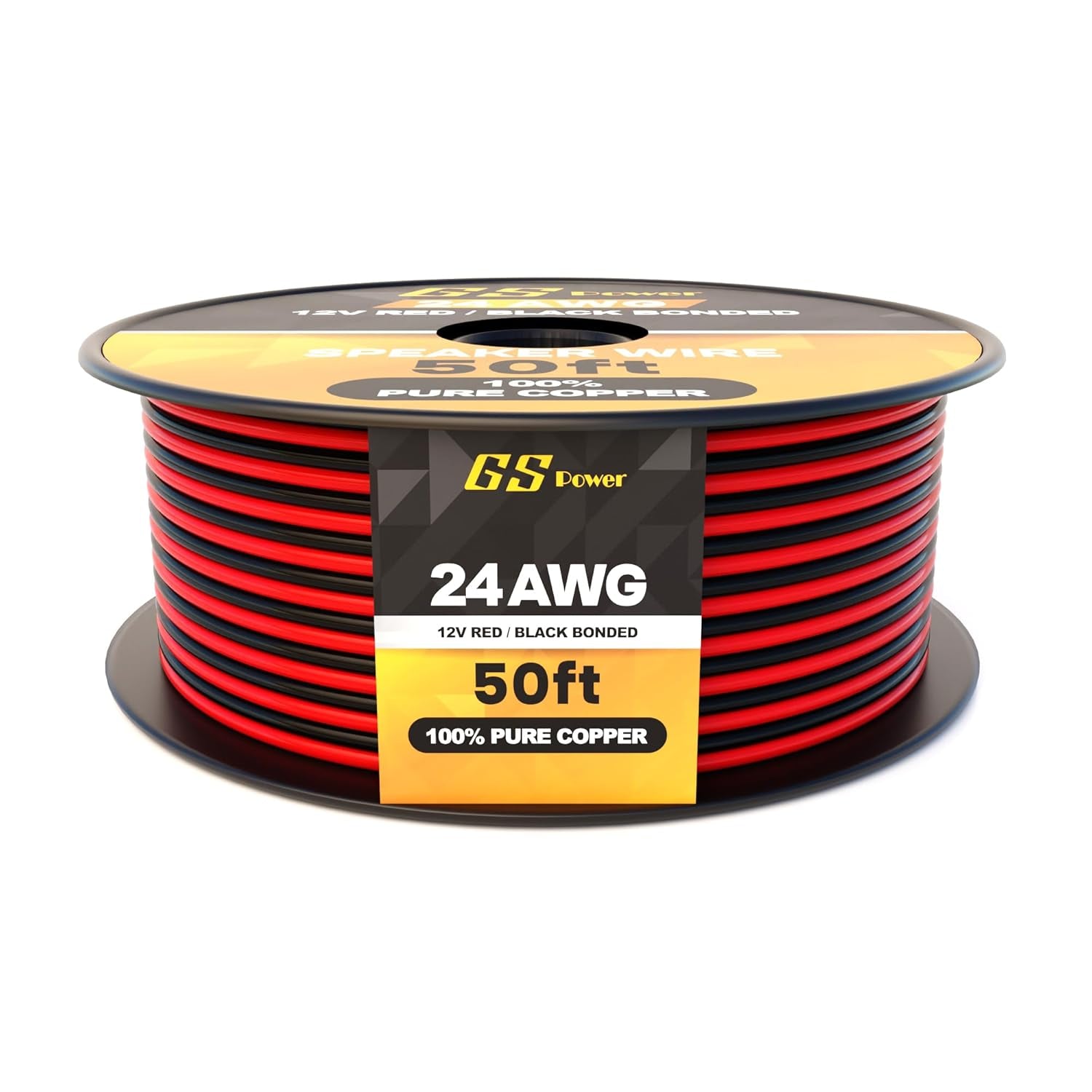 GS Power 16 Gauge Wire (16 AWG) - 100 Foot, Pure Copper, Stranded Electrical Wiring for Speaker, Automotive, Trailer, Stereo and Home Theater Applications - Red/Black