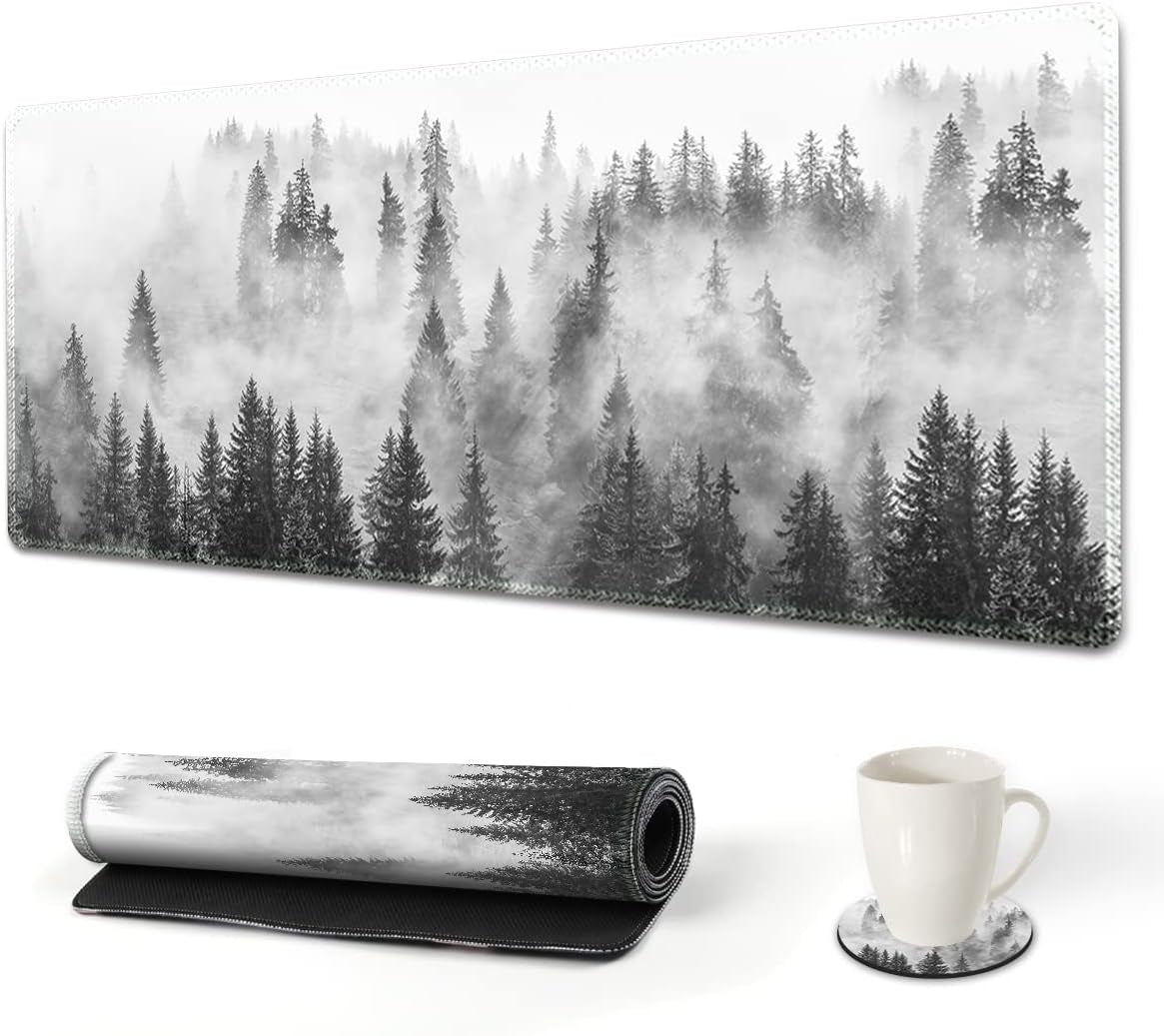 Extended Gaming Mouse Pad XXL Artso Large Keyboard Mat Long Mousepad Desk Decor Writing Pad Non Slip Rubber Base Stitched Edges for Work, Game, Office, Home, 35.1" X 15.7", Pink Marble