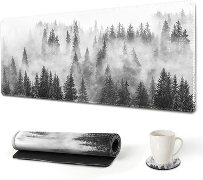 Extended Gaming Mouse Pad XXL Artso Large Keyboard Mat Long Mousepad Desk Decor Writing Pad Non Slip Rubber Base Stitched Edges for Work, Game, Office, Home, 35.1" X 15.7", Pink Marble