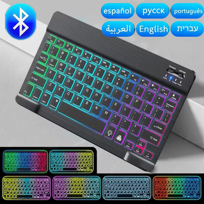 Say goodbye to clutter with our Mini Wireless Bluetooth Keyboard! 🌟 Perfect for your iOS, Android, or Windows devices, this sleek 10-inch backlit keyboard with a touchpad is a game-changer for on-the-go typing! 💻✨ #TechEssentials #WirelessKeyboard
