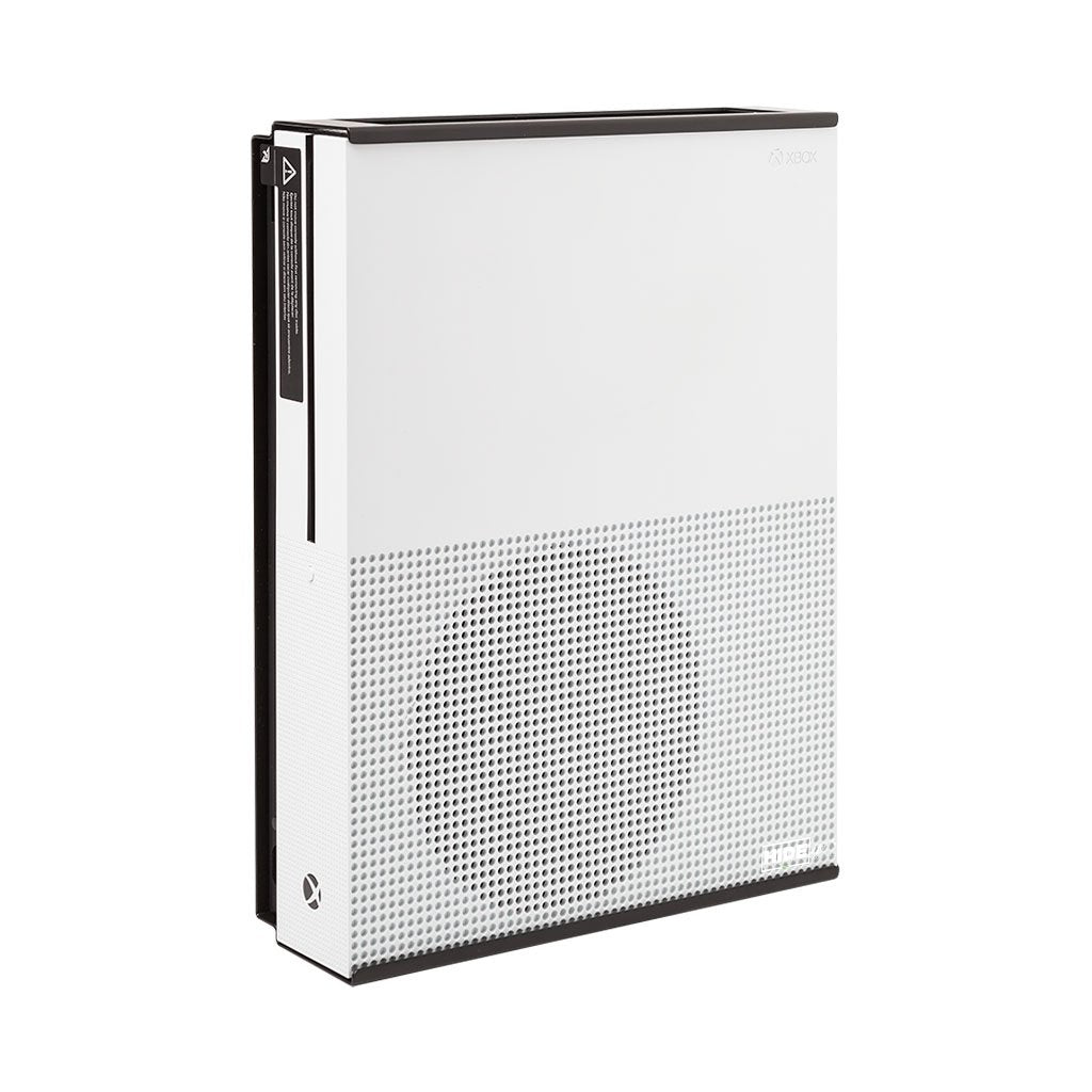 Hideit Mounts X1S Wall Mount for Xbox One S - Patented in 2019, Made in USA - White Steel Mount for Xbox One S to Safely Store Your Xbox One S on Wall near or behind TV
