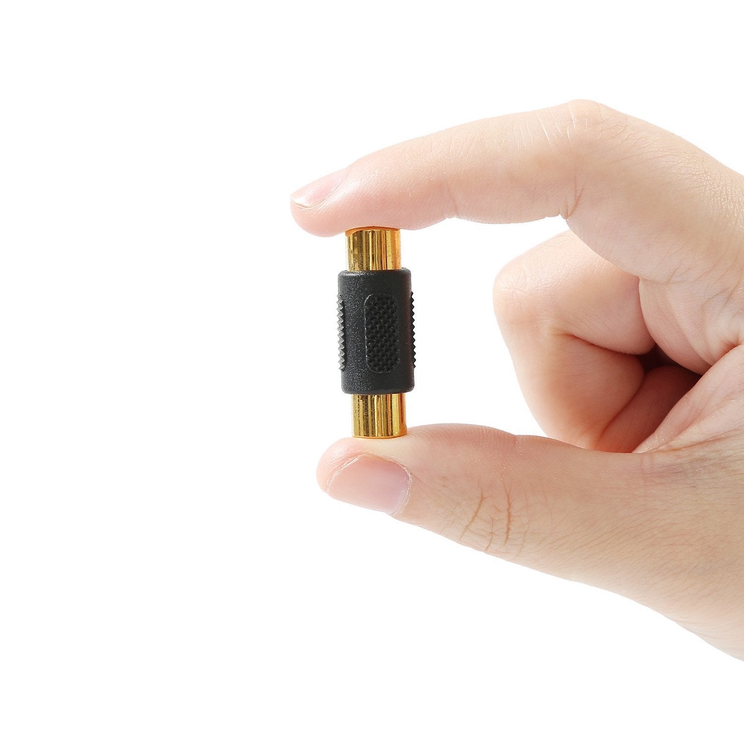 ELECTOP 10 Pack RCA Female to Female Coupler Audio Video Gold Adapter, for Phono, Speaker, RCA Cable, Amplifier