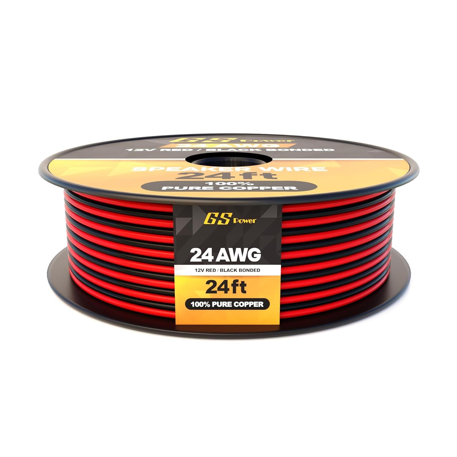 GS Power 16 Gauge Wire (16 AWG) - 100 Foot, Pure Copper, Stranded Electrical Wiring for Speaker, Automotive, Trailer, Stereo and Home Theater Applications - Red/Black