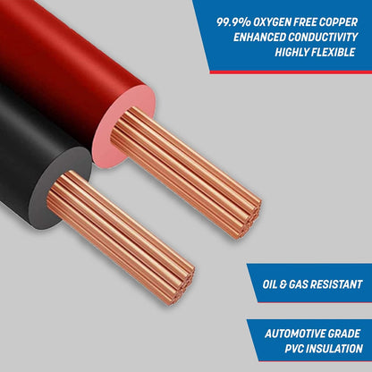 GS Power 16 Gauge Wire (16 AWG) - 100 Foot, Pure Copper, Stranded Electrical Wiring for Speaker, Automotive, Trailer, Stereo and Home Theater Applications - Red/Black