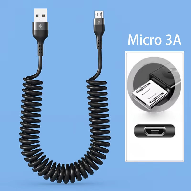 3 in 1 66W Fast Charging Cable Type C Cable Micro USB Cable for Iphone Charging Cable for Samsung Xiaomi Huawei Charger Cable