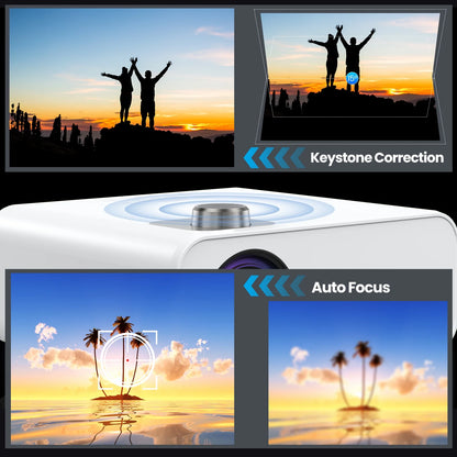 Native 1080P Projector with Wifi and Bluetooth, Support 4K 100,000Hrs Lamp Life