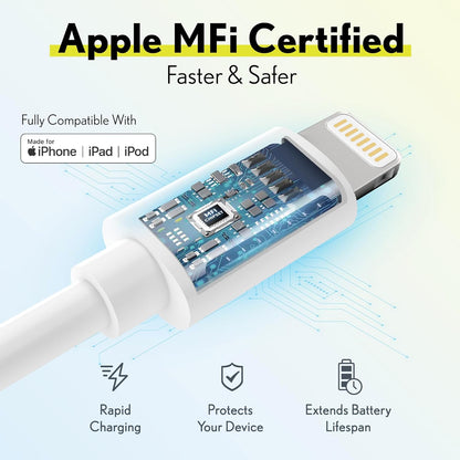 Get Charged Up with the Overtime iPhone Lightning Cable! ⚡️ MFi Certified, Portable, and Ultra-Fast 6ft Charger for All Your Apple Devices! 📱💨