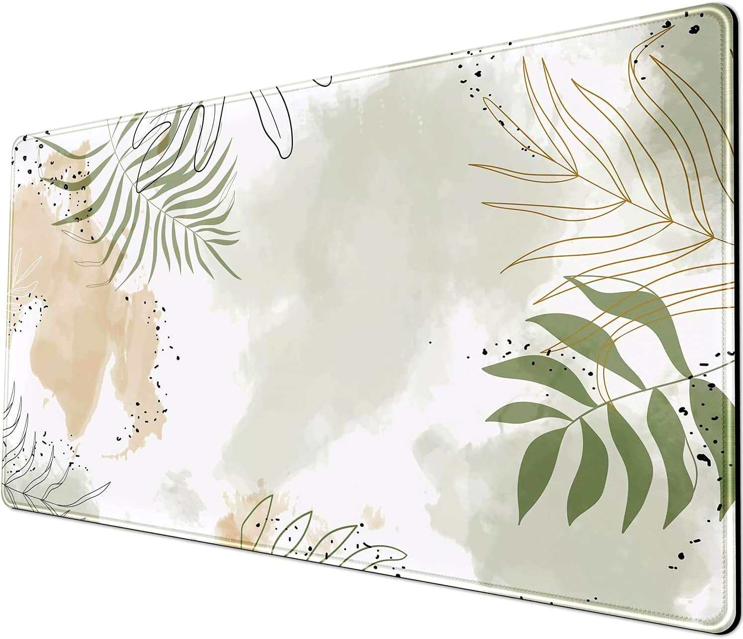 Desk Mat XXL Mouse Pad, Pink Rose Gold Leopard Print Office Supplies and Accessories Decor for Women 31.5X15.75In,Stitched Edges Smooth Non-Slip Bottom, Large Pad