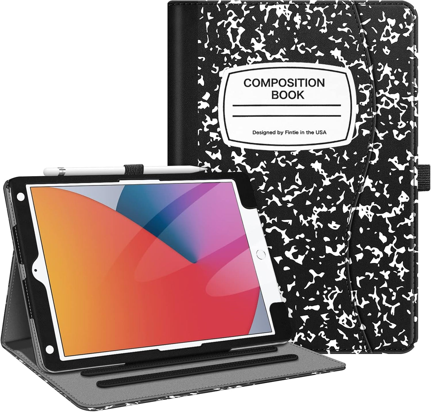 Fintie Case for Ipad 9Th / 8Th / 7Th Generation (2021/2020/2019) 10.2 Inch - [Corner Protection] Multi-Angle Viewing Stand Cover with Pocket & Pencil Holder, Auto Sleep Wake, Ocean Marble