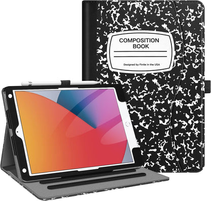 Fintie Case for Ipad 9Th / 8Th / 7Th Generation (2021/2020/2019) 10.2 Inch - [Corner Protection] Multi-Angle Viewing Stand Cover with Pocket & Pencil Holder, Auto Sleep Wake, Ocean Marble
