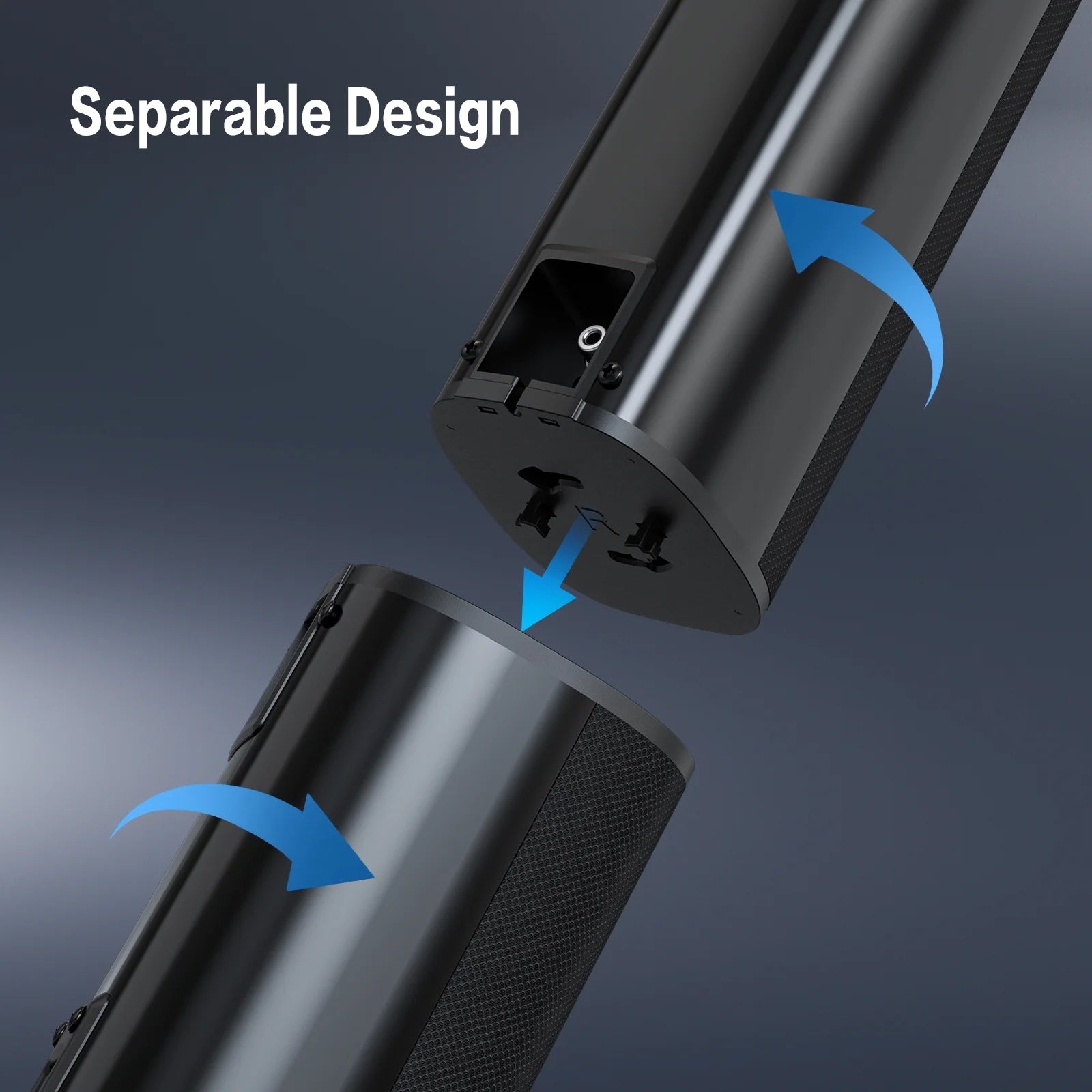 4.1Ch Sound Bar with Subwoofer, 120W Separable Sound Bar for TV with 4 Drivers, Usb/Aux/Coaxial/Optical/Hdmi/Bluetooth Connect, 2-In-1 Detachable Sound Bar for Speaker