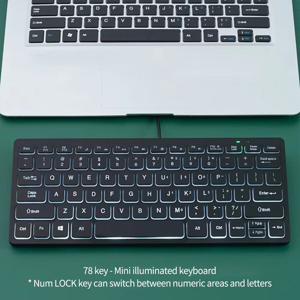 Compact & Portable Wired Mini Keyboard for Laptops - Perfect Computer Accessory!