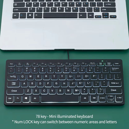 Compact & Portable Wired Mini Keyboard for Laptops - Perfect Computer Accessory!