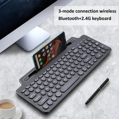 Upgrade your typing game with our 2.4G Wireless Bluetooth Keyboard featuring a touchpad and card slot – perfect for laptops, tablets, and gaming on Android, iOS, and iPad!