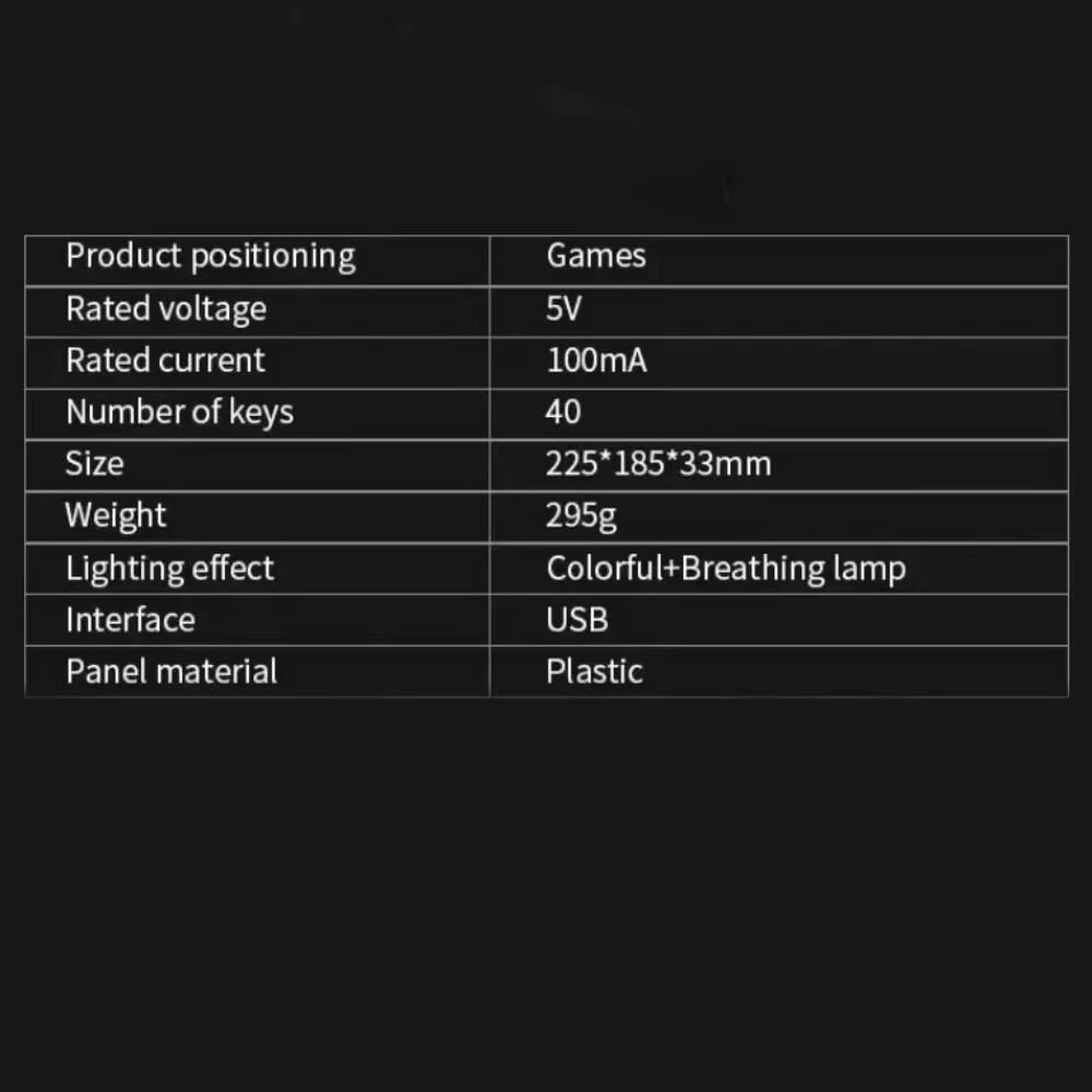 Light Up Your Game with the Mini One-Handed USB Keyboard! Perfect for Gaming on the Go!