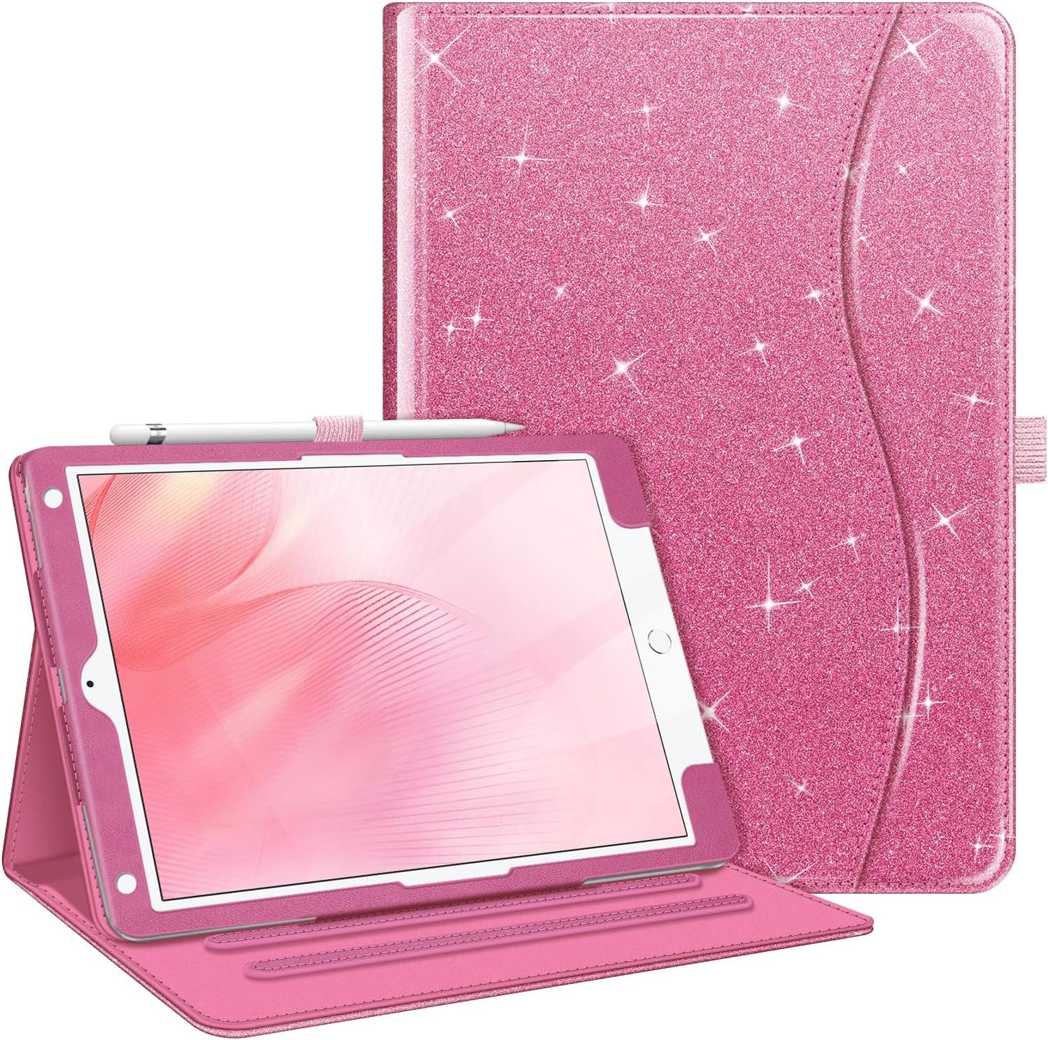 Fintie Case for Ipad 9Th / 8Th / 7Th Generation (2021/2020/2019) 10.2 Inch - [Corner Protection] Multi-Angle Viewing Stand Cover with Pocket & Pencil Holder, Auto Sleep Wake, Ocean Marble