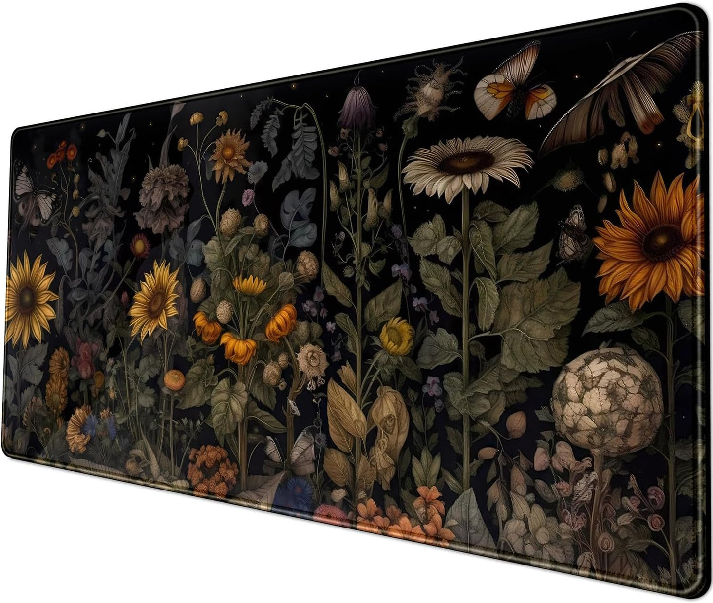 Desk Mat XXL Mouse Pad, Pink Rose Gold Leopard Print Office Supplies and Accessories Decor for Women 31.5X15.75In,Stitched Edges Smooth Non-Slip Bottom, Large Pad