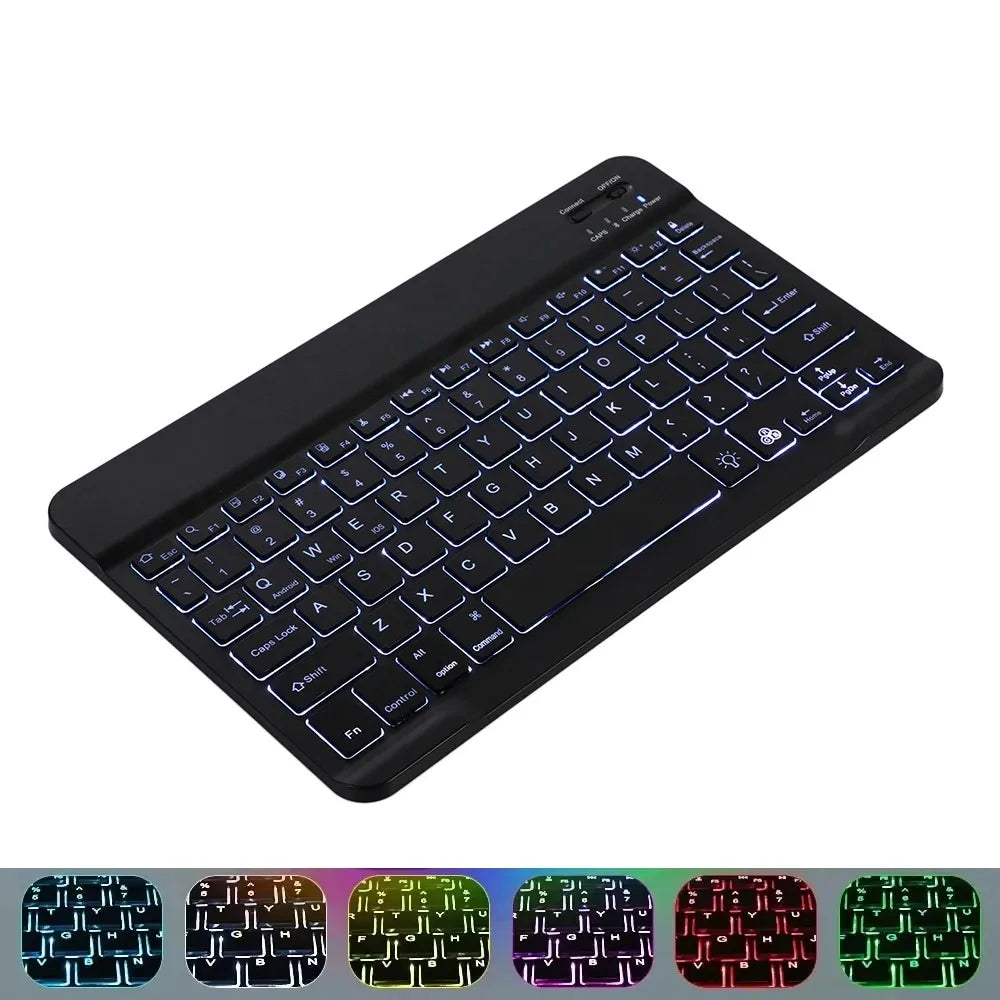 Say goodbye to clutter with our Mini Wireless Bluetooth Keyboard! 🌟 Perfect for your iOS, Android, or Windows devices, this sleek 10-inch backlit keyboard with a touchpad is a game-changer for on-the-go typing! 💻✨ #TechEssentials #WirelessKeyboard