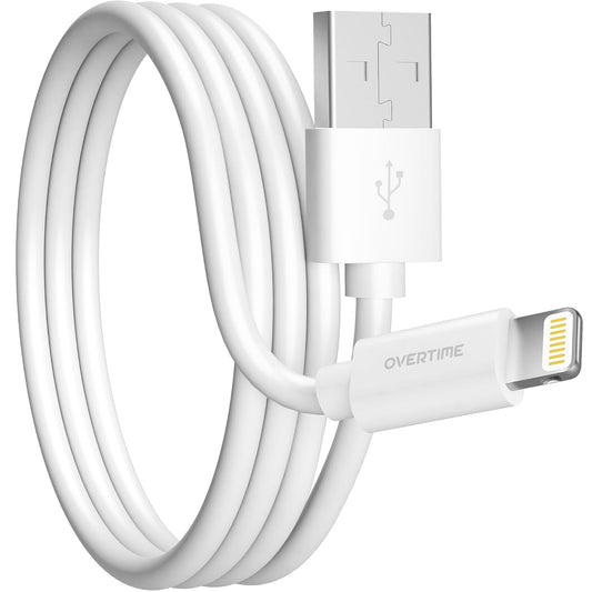 Get Charged Up with the Overtime iPhone Lightning Cable! ⚡️ MFi Certified, Portable, and Ultra-Fast 6ft Charger for All Your Apple Devices! 📱💨