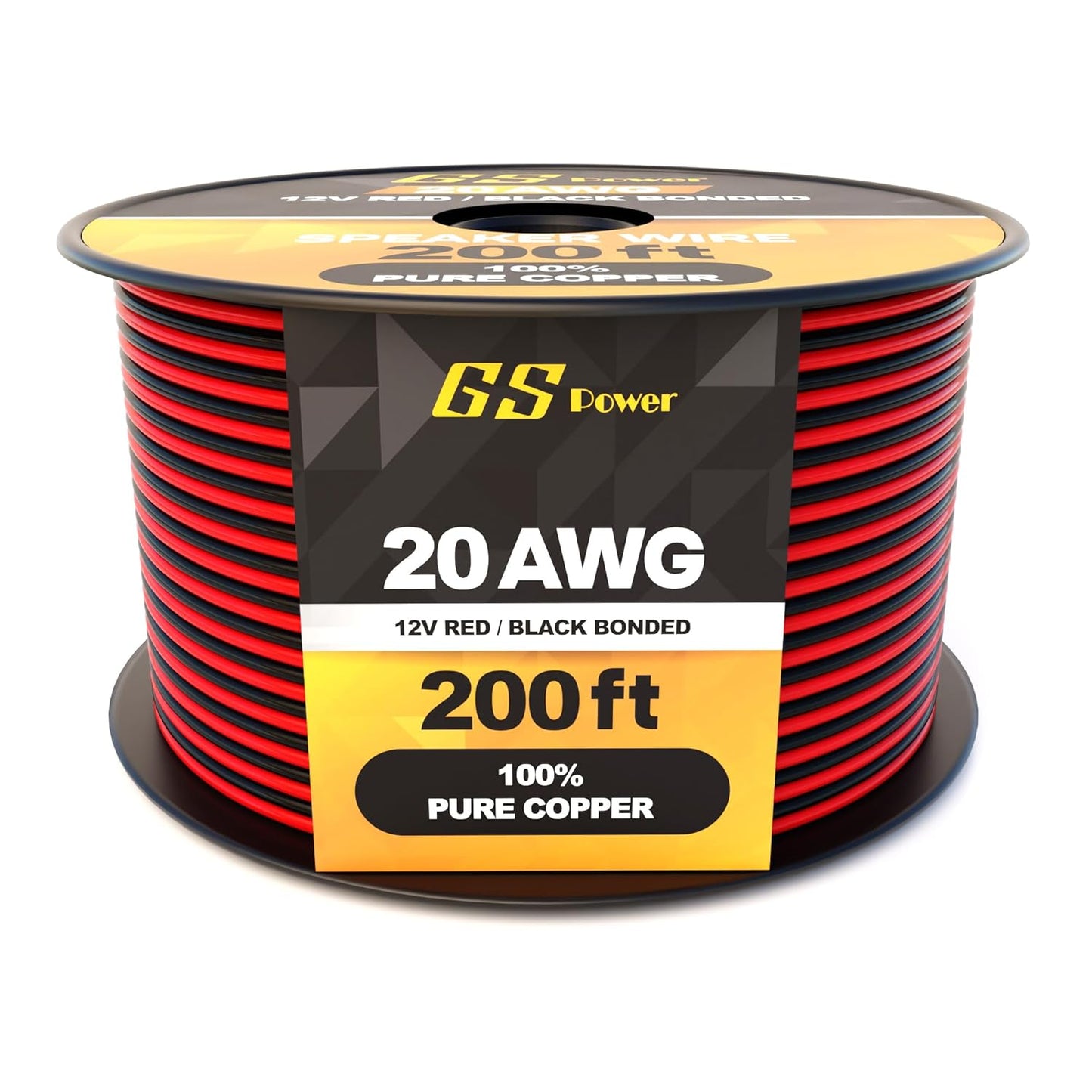 GS Power 16 Gauge Wire (16 AWG) - 100 Foot, Pure Copper, Stranded Electrical Wiring for Speaker, Automotive, Trailer, Stereo and Home Theater Applications - Red/Black