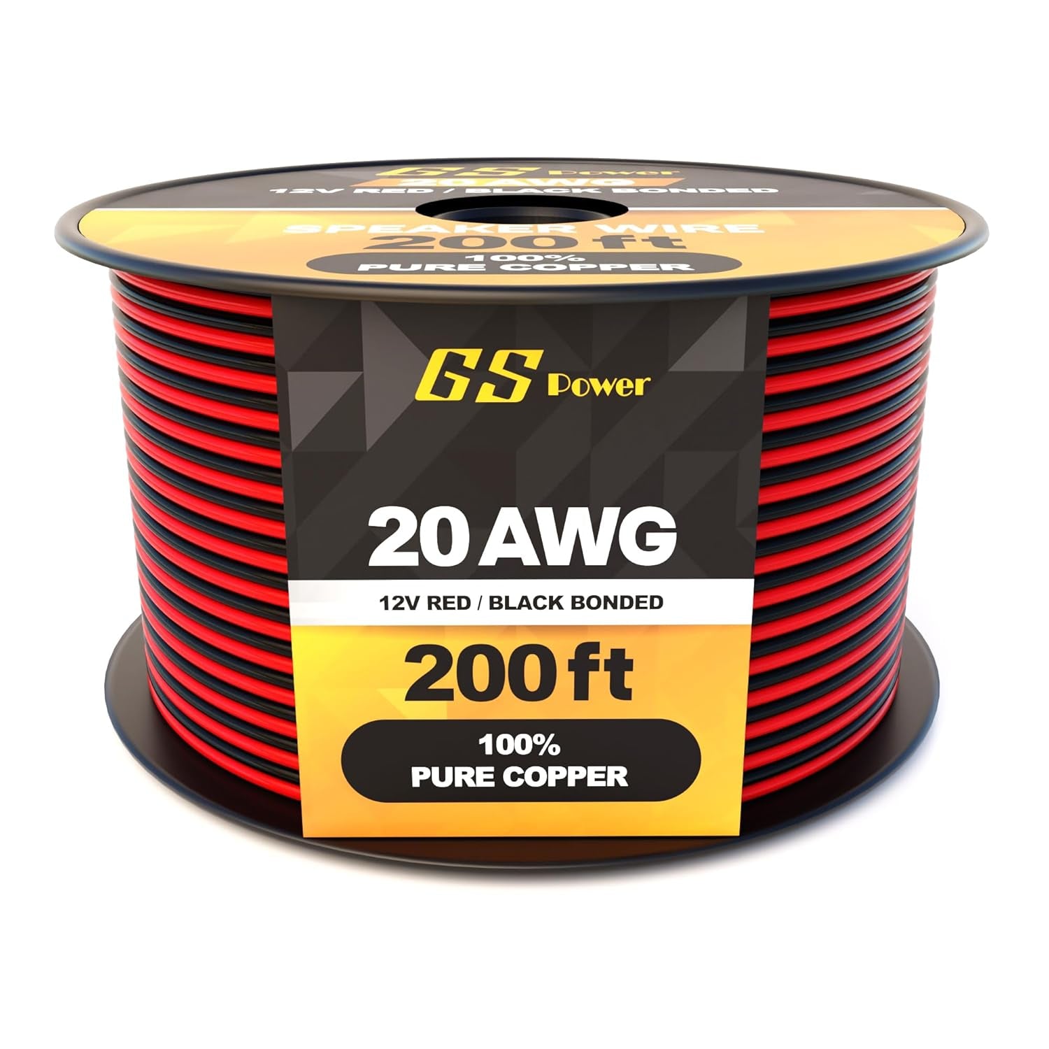 GS Power 16 Gauge Wire (16 AWG) - 100 Foot, Pure Copper, Stranded Electrical Wiring for Speaker, Automotive, Trailer, Stereo and Home Theater Applications - Red/Black