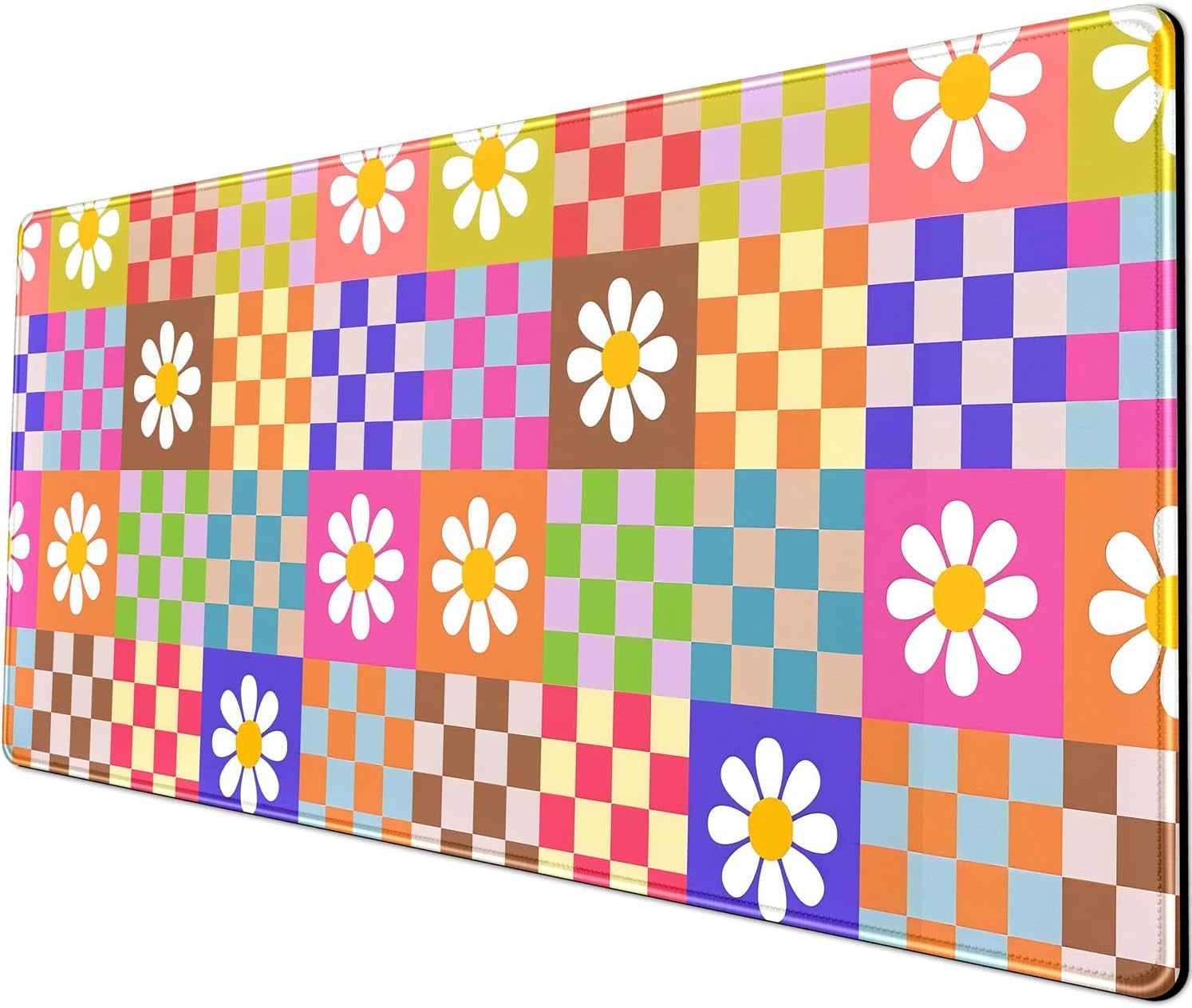 Desk Mat XXL Mouse Pad, Pink Rose Gold Leopard Print Office Supplies and Accessories Decor for Women 31.5X15.75In,Stitched Edges Smooth Non-Slip Bottom, Large Pad