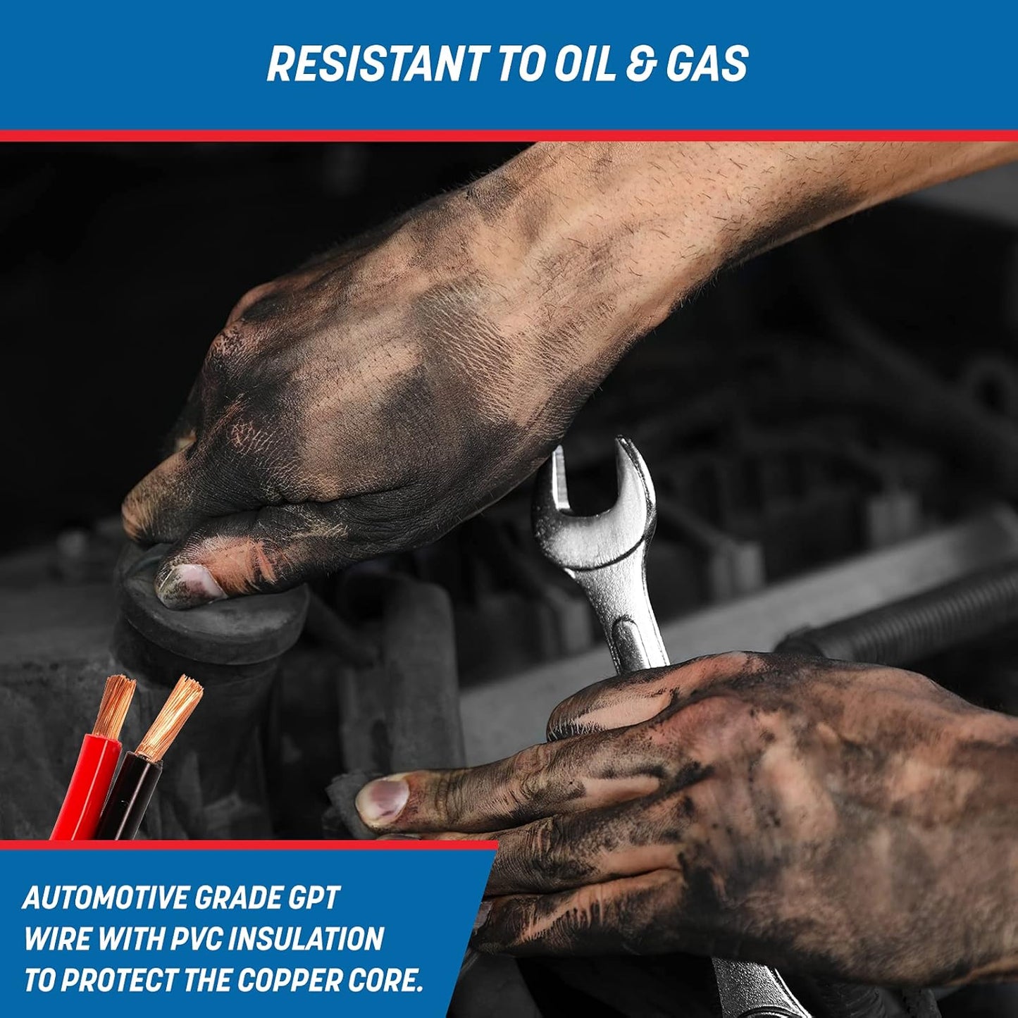 GS Power 16 Gauge Wire (16 AWG) - 100 Foot, Pure Copper, Stranded Electrical Wiring for Speaker, Automotive, Trailer, Stereo and Home Theater Applications - Red/Black