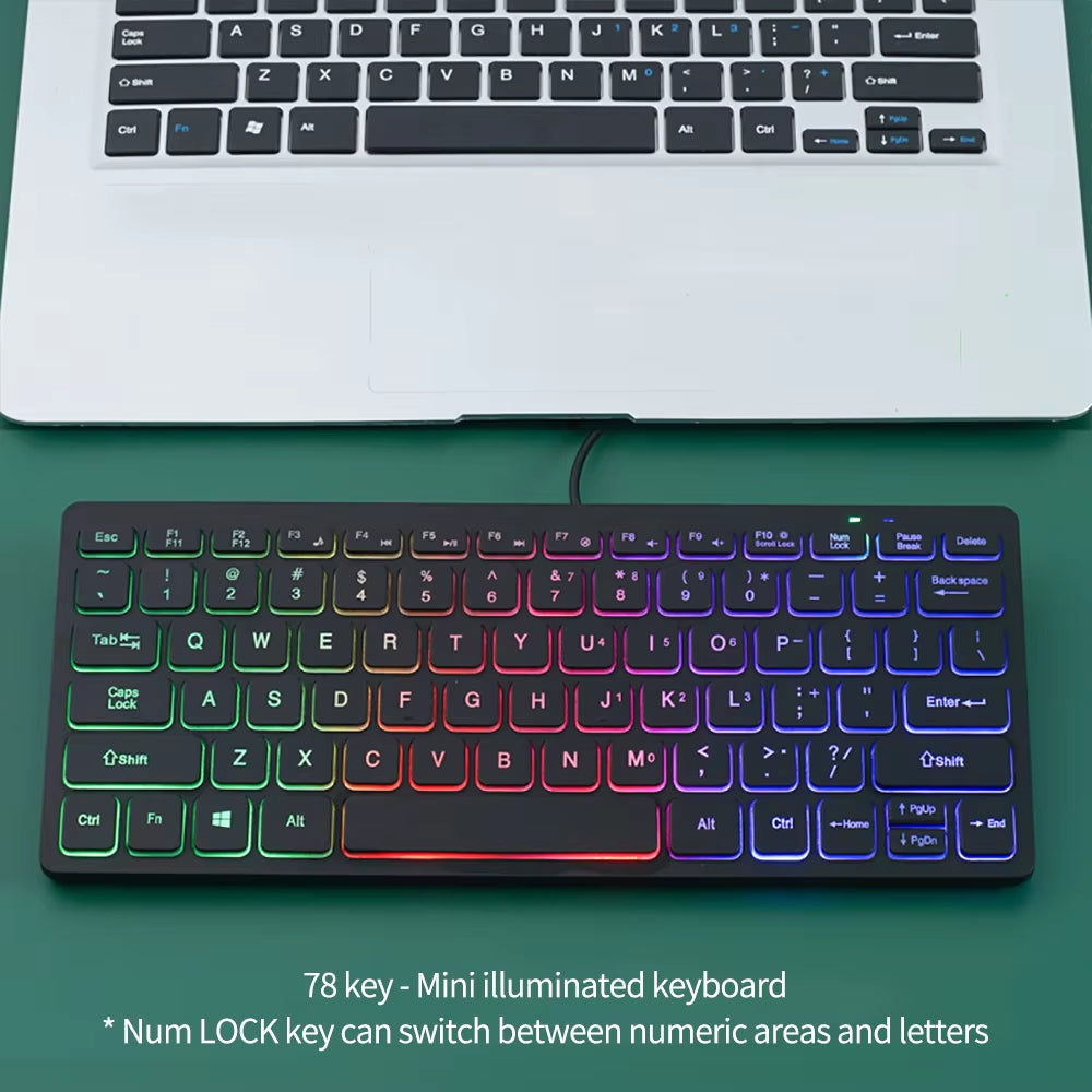 Compact & Portable Wired Mini Keyboard for Laptops - Perfect Computer Accessory!