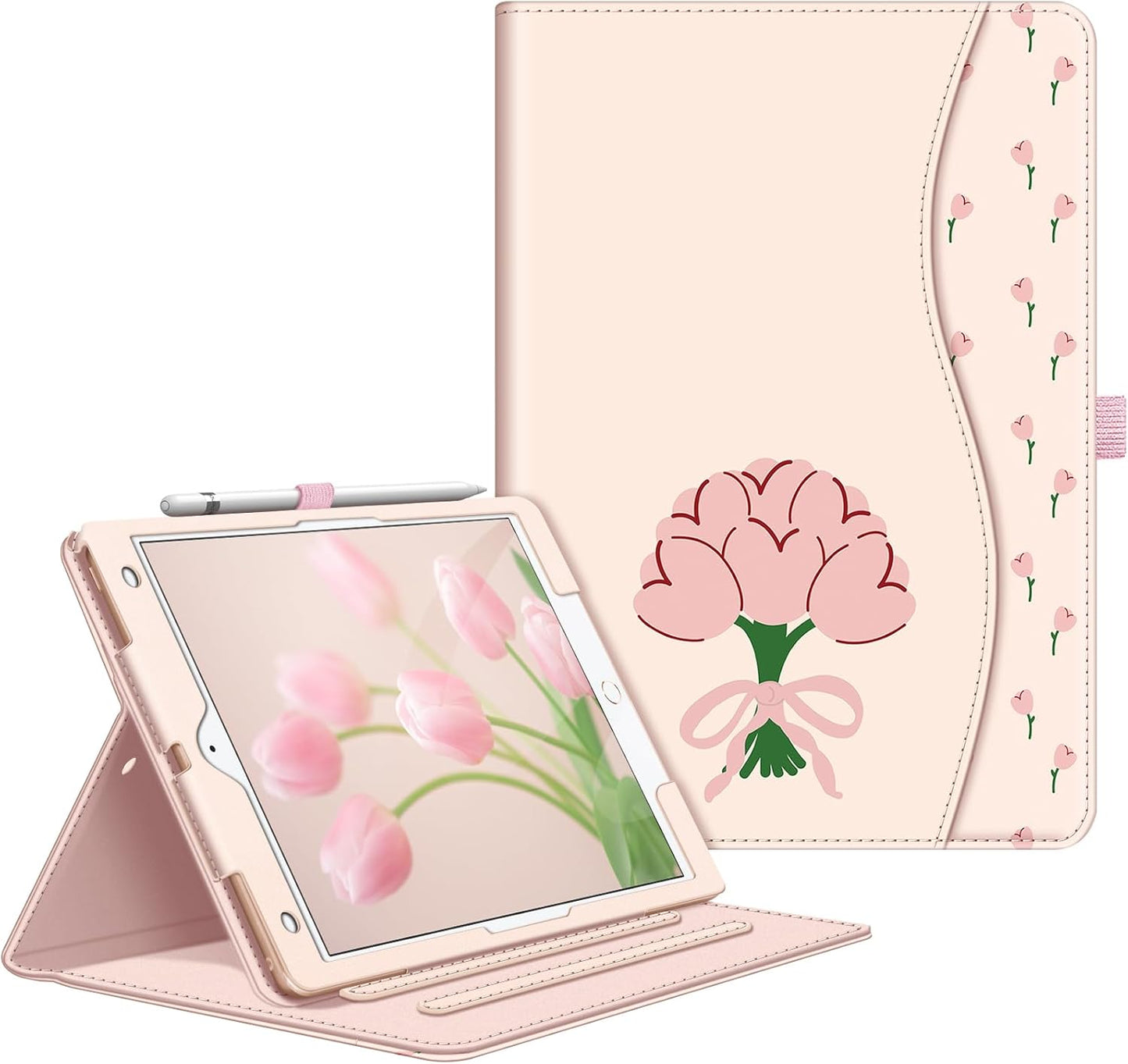 Fintie Case for Ipad 9Th / 8Th / 7Th Generation (2021/2020/2019) 10.2 Inch - [Corner Protection] Multi-Angle Viewing Stand Cover with Pocket & Pencil Holder, Auto Sleep Wake, Ocean Marble