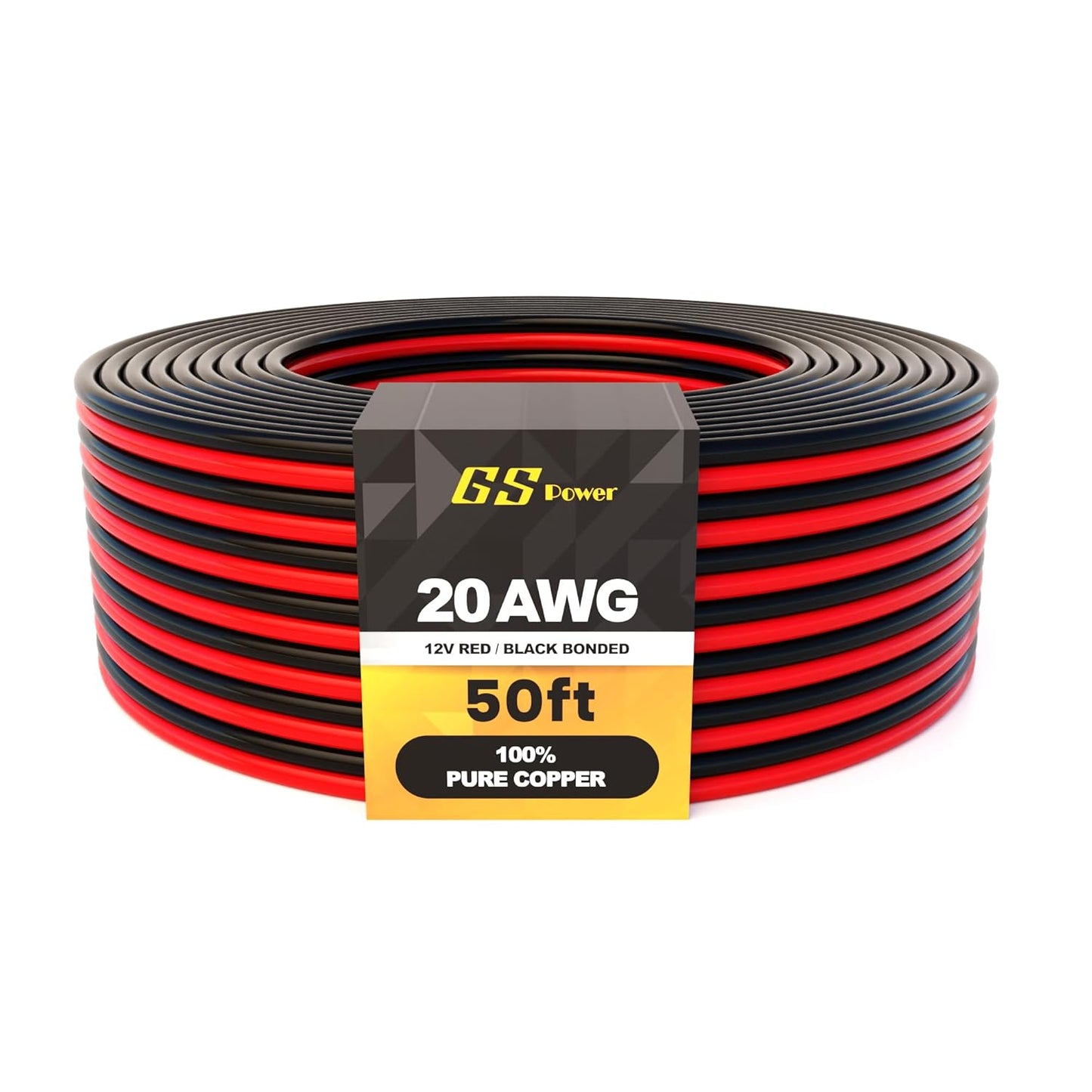 GS Power 16 Gauge Wire (16 AWG) - 100 Foot, Pure Copper, Stranded Electrical Wiring for Speaker, Automotive, Trailer, Stereo and Home Theater Applications - Red/Black